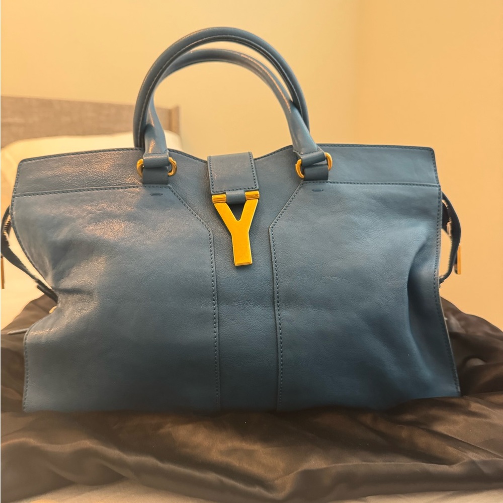 YSL Cabas Chyc in Blue